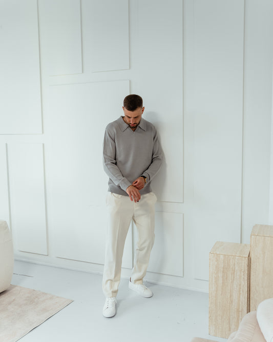 Men's V Neck Polo Pullover